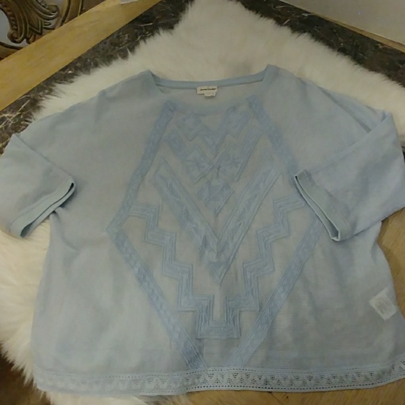 Anthropologie-Meadow Rue Embroidered Woven Top - Picture 7 of 8